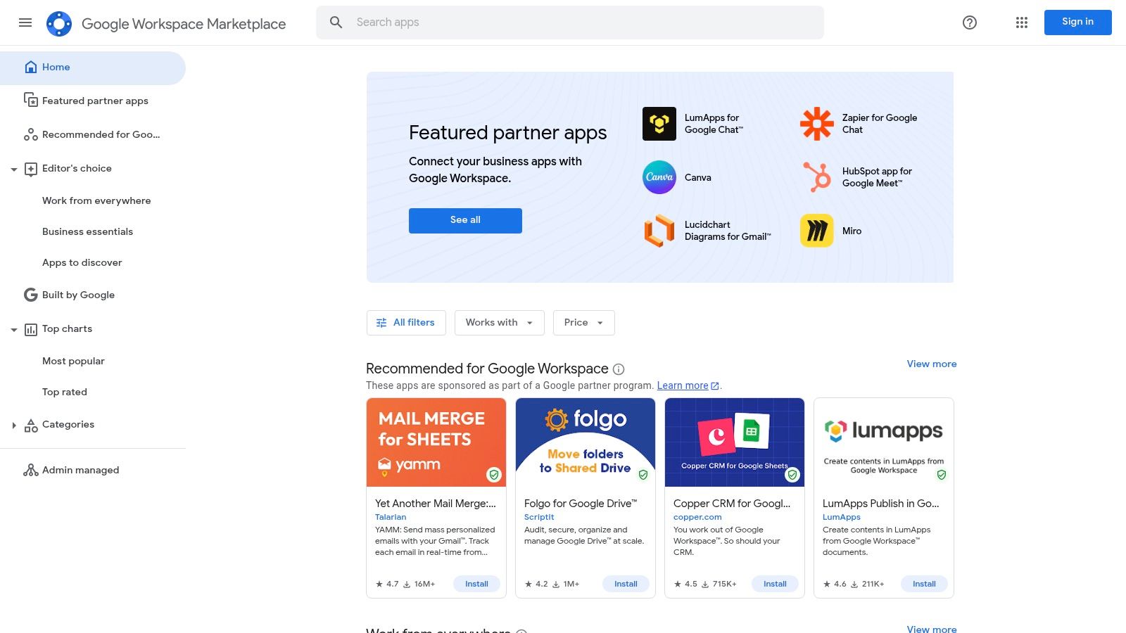 Google Workspace Marketplace