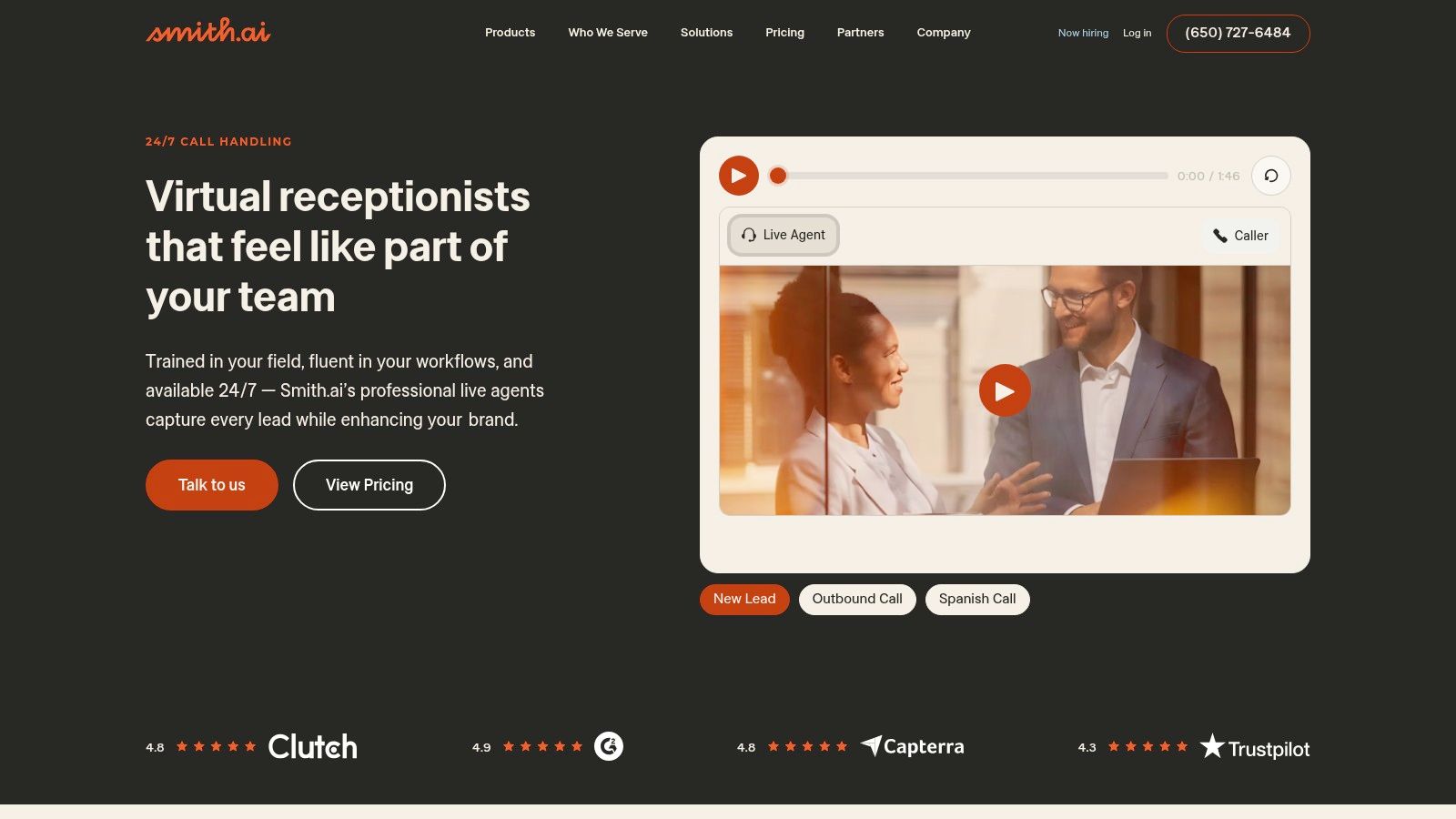 Smith.ai – Virtual Receptionists & Outbound Lead Follow-up