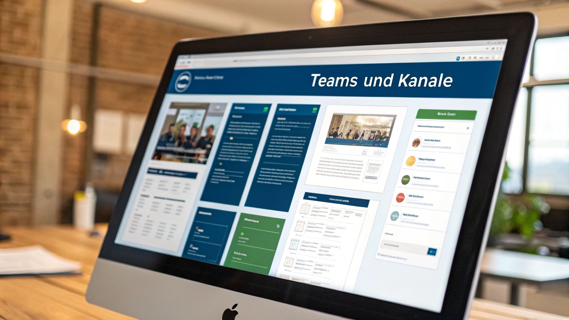Ein Team arbeitet an einem Konferenztisch mit Laptops und Notizbüchern an einem Projekt und demonstriert so die effiziente Zusammenarbeit, die durch eine Microsoft Teams Schulung ermöglicht wird.