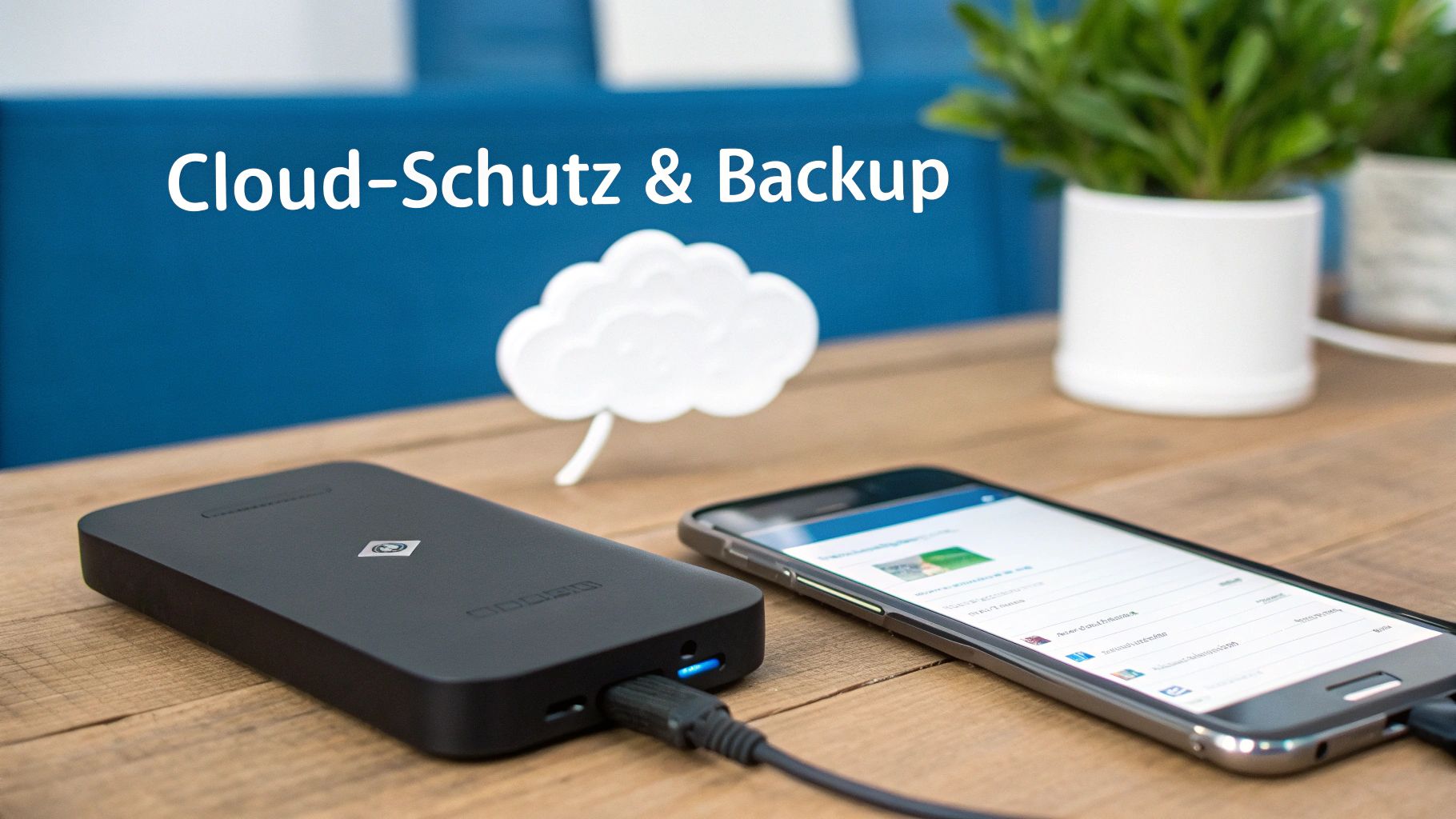 Ein Schild-Symbol mit einem Schloss, das Cloud-Sicherheit und Schutz von Daten symbolisiert.