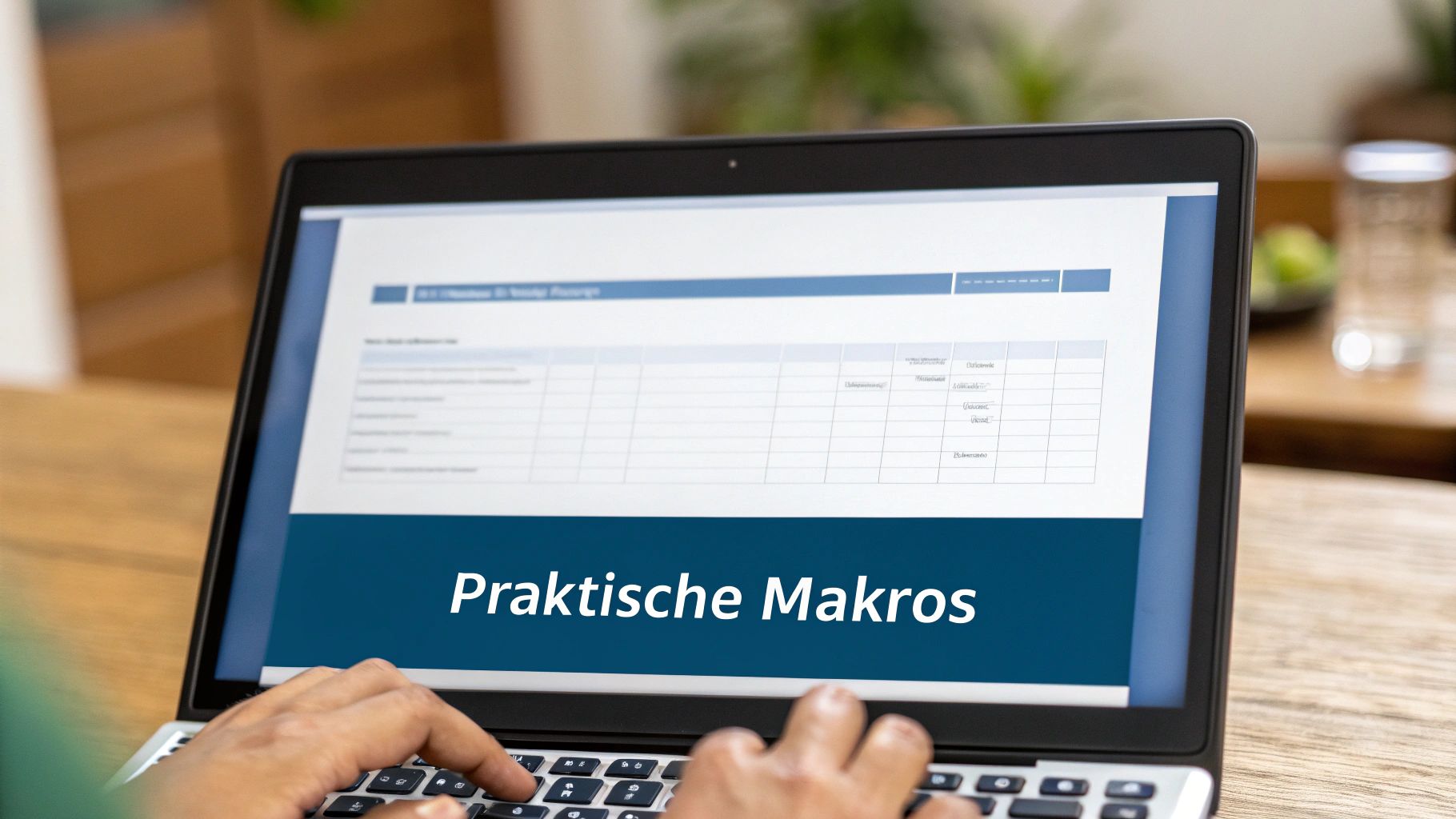Ein VBA-Code-Snippet, das auf einem modernen Computerbildschirm angezeigt wird, mit einer Tastatur und Maus im Vordergrund.
