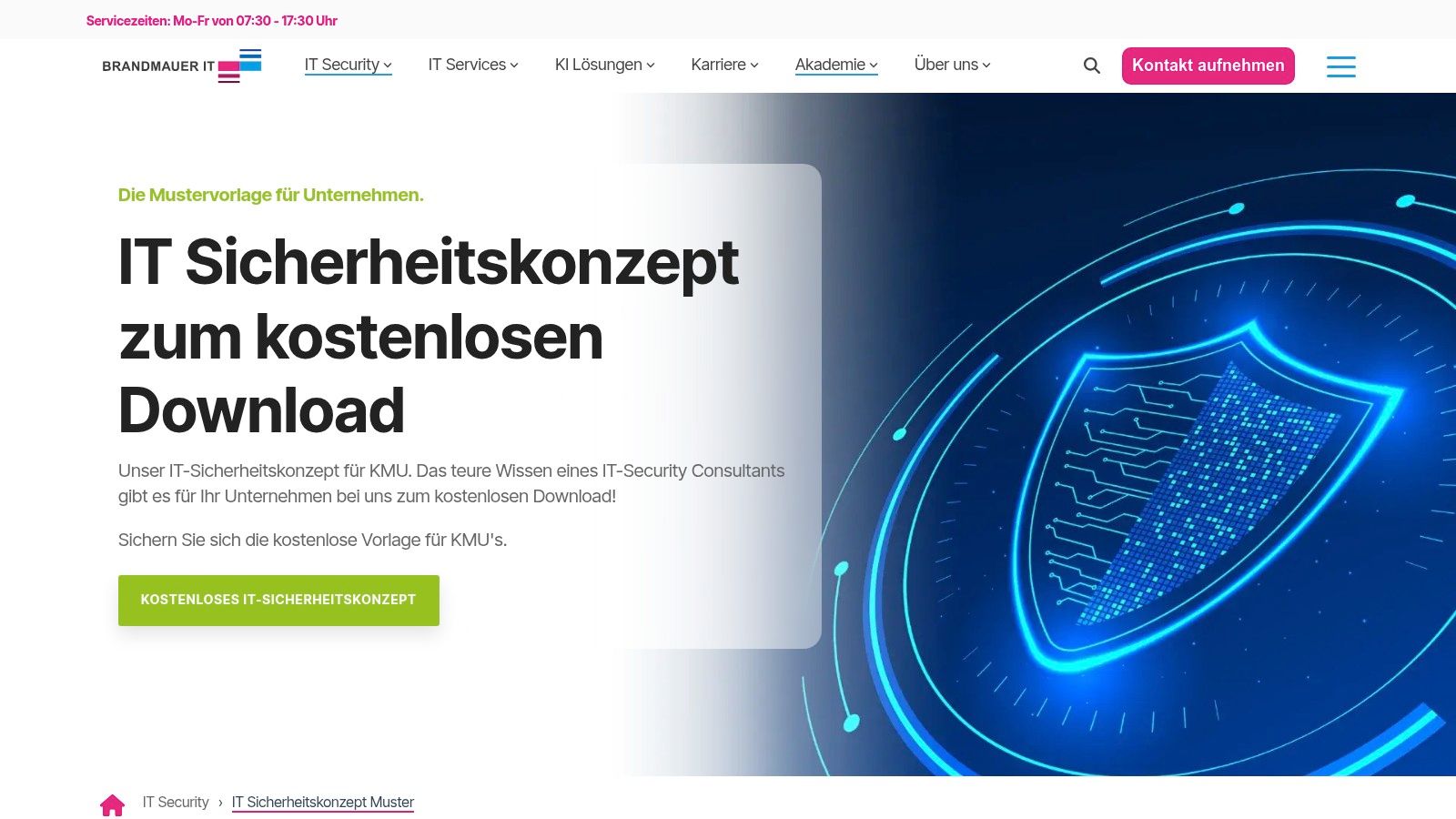 BRANDMAUER IT – kostenlose IT‑Sicherheitskonzept‑Vorlage