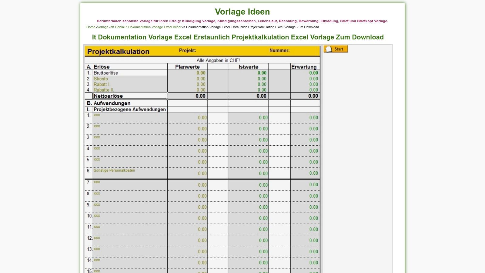 IT-Dokumentation Vorlage Excel