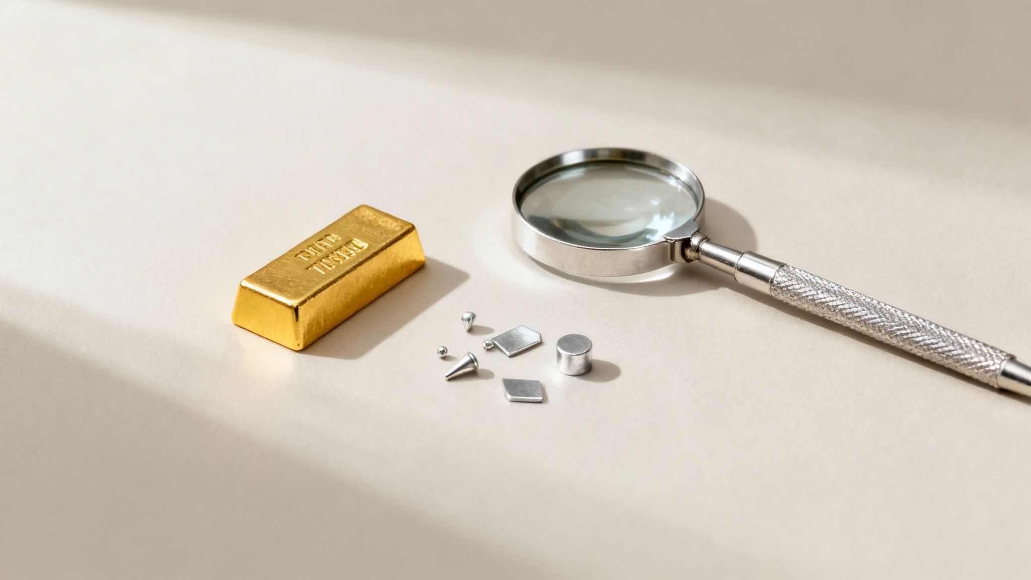 A white gold ring held between two fingers, showcasing its lustrous finish.