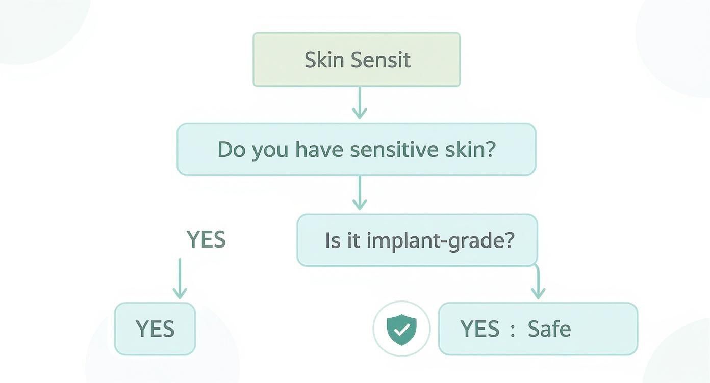 Infographic about what is surgical steel jewelry