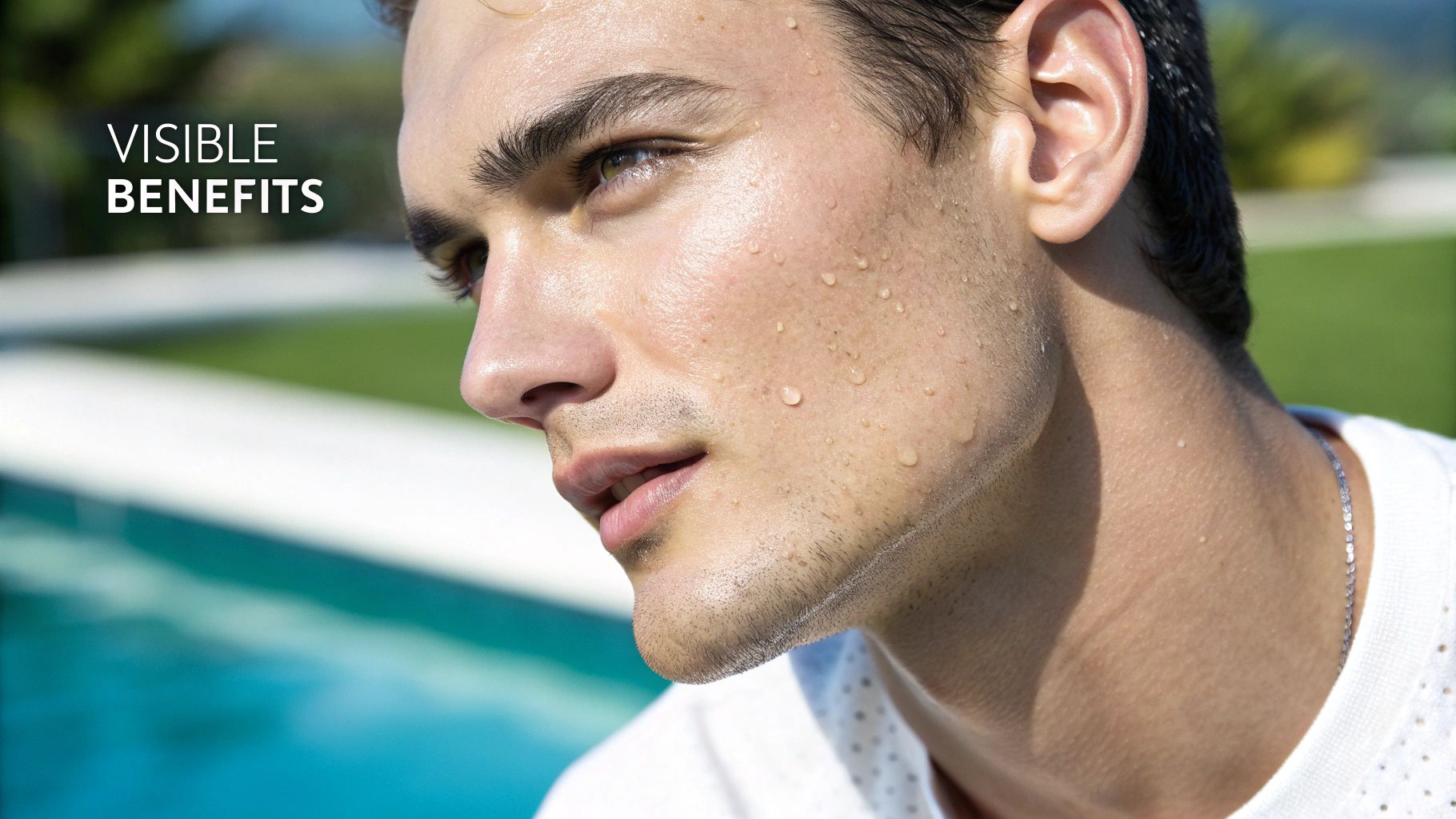 Woman applying peptide-rich cream to her face, showing the visible benefits of a peptide routine