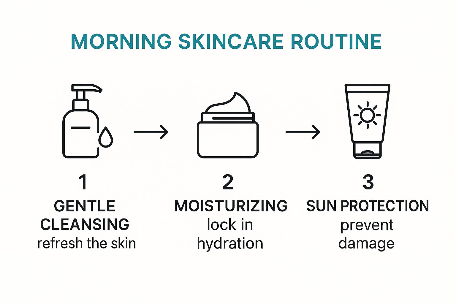 Infographic about skincare routine for beginners