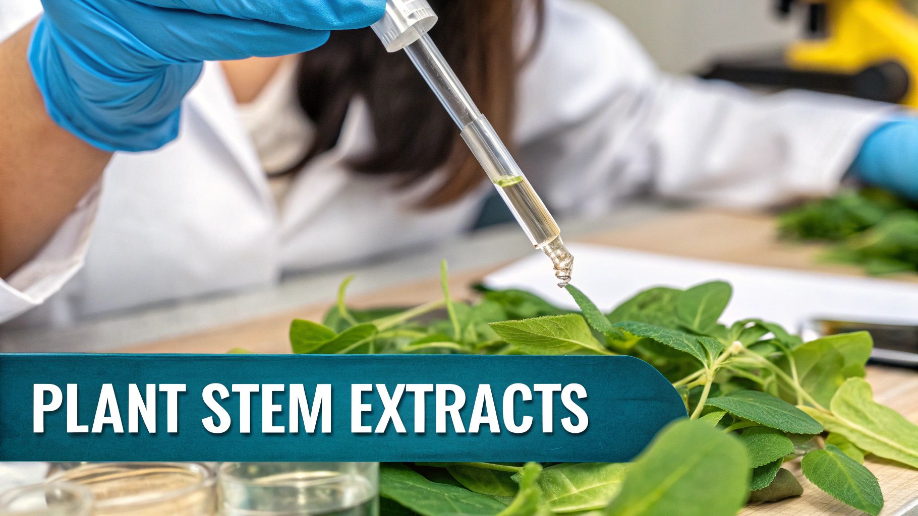 Person applying a drop of serum to their cheek from a dropper