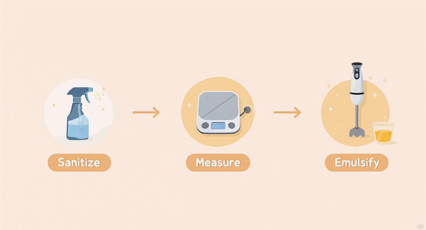 Infographic about how to make face cream