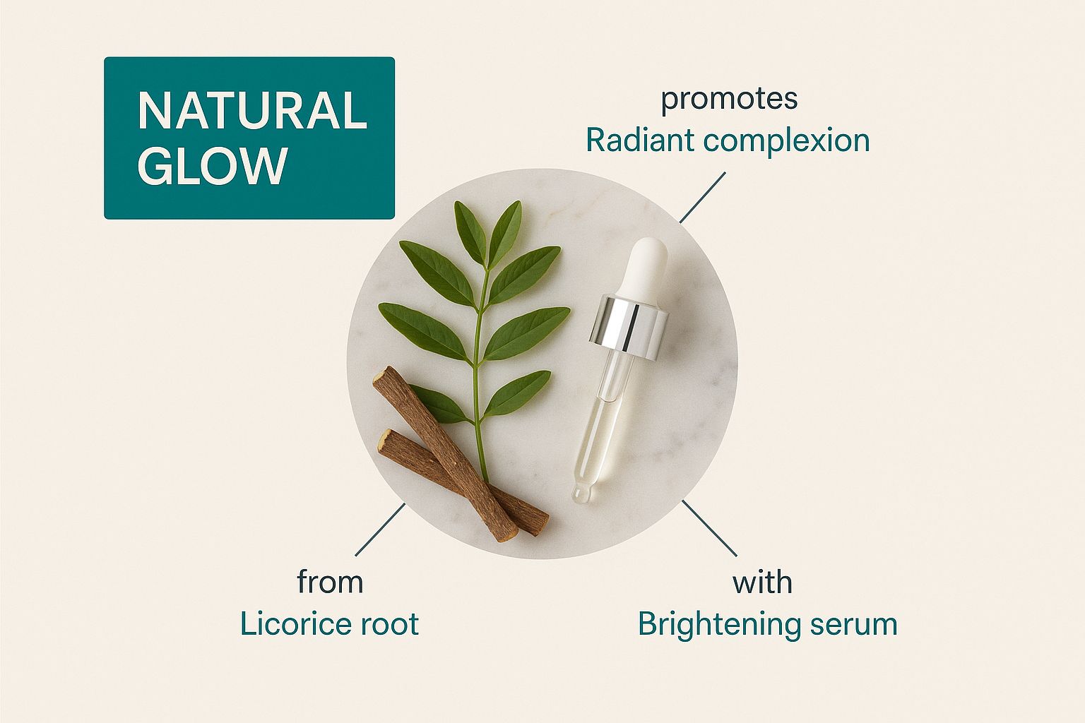 Infographic about licorice root for skin