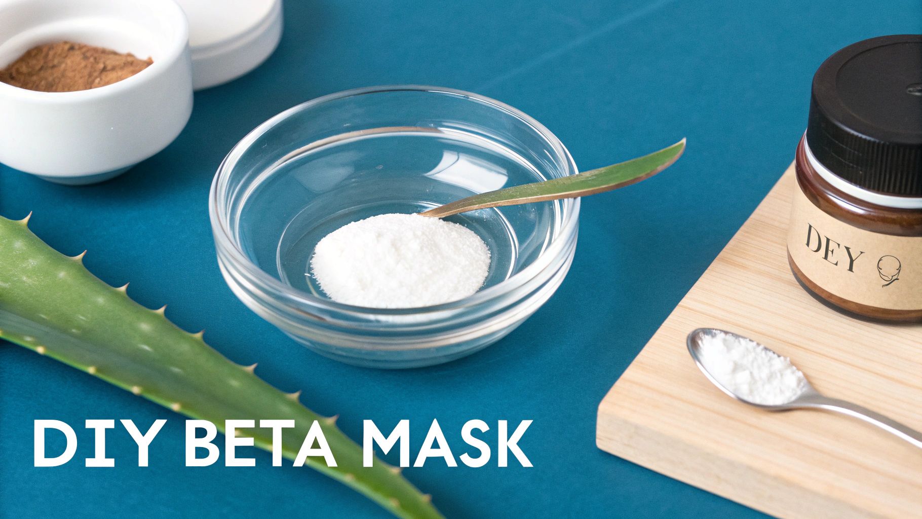 Person mixing skincare ingredients in a small bowl.