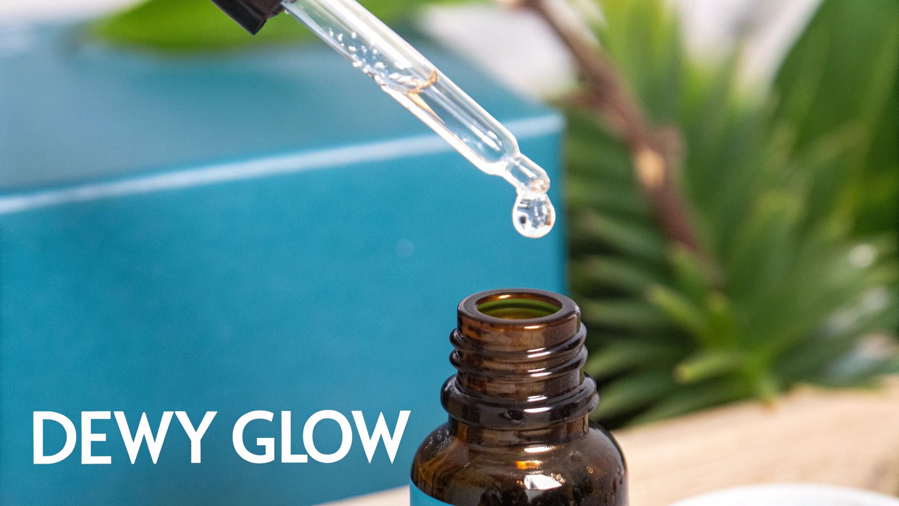 A woman with glowing, hydrated skin smiling gently.