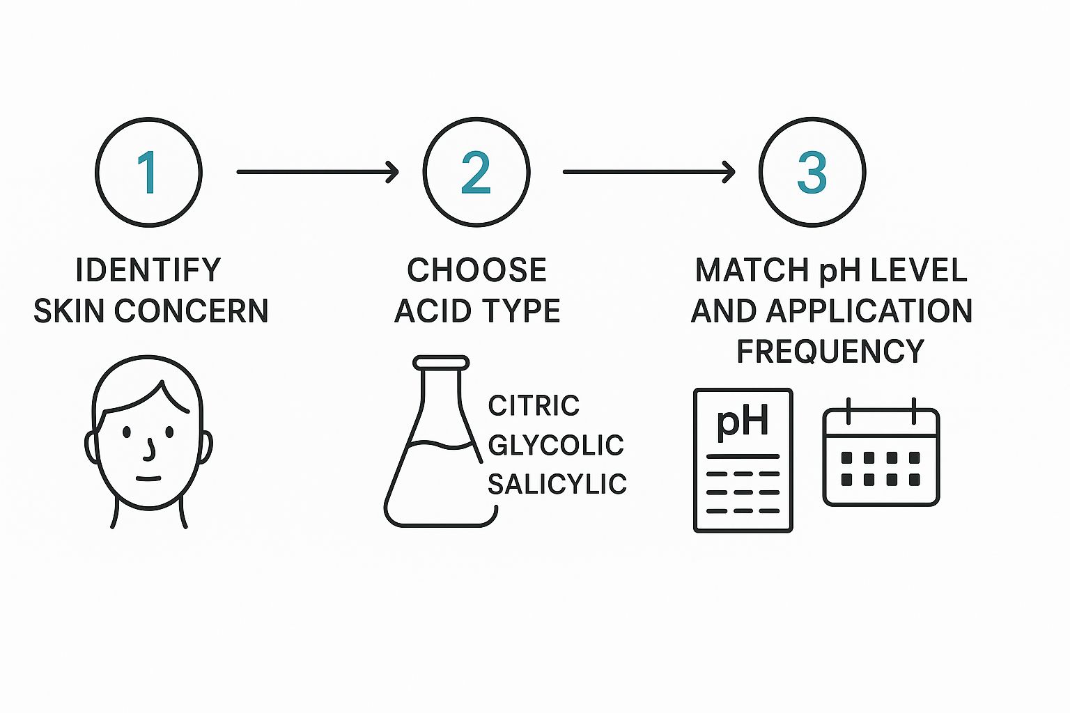Infographic about citric acid for skincare