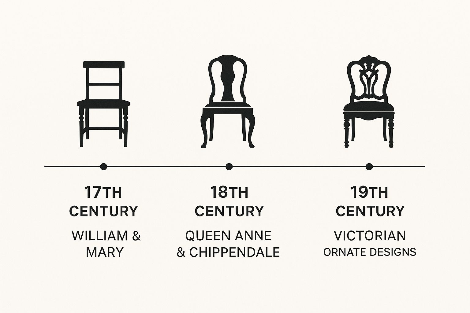 Infographic about antique chair identification guide