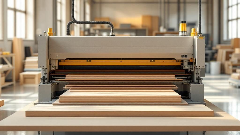 Different types of engineered wood.