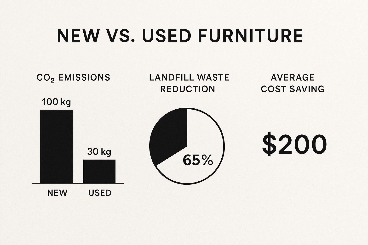 Infographic about used furniture delivery