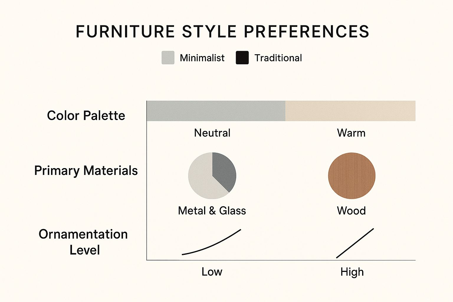 Infographic about how to mix furniture styles