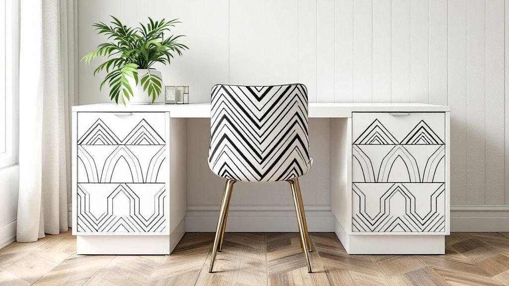 Geometric Shapes and Bold Lines