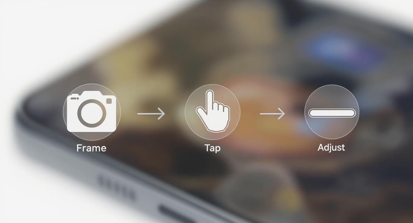 Infographic about how to blur background