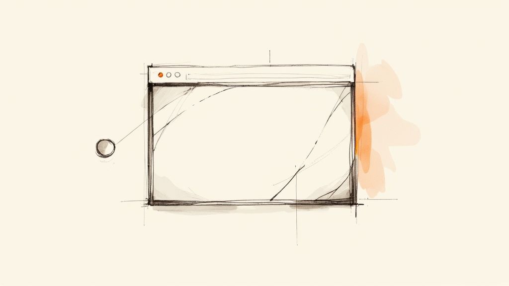 A stylish website homepage featuring a full-screen background video of a city skyline at dusk.