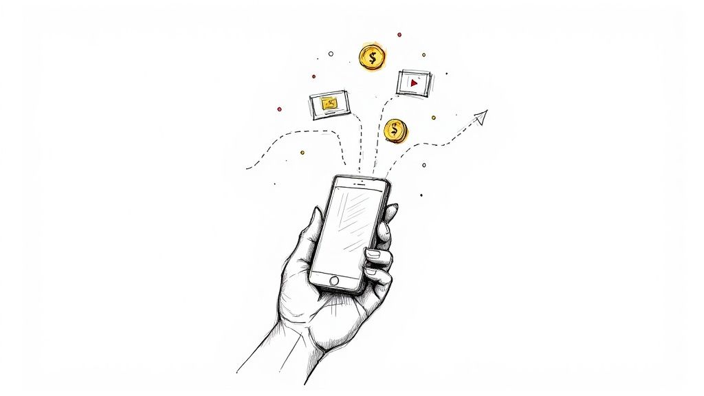 Blog post image for 'How to Monetize YouTube Shorts A Creator's Guide'. Tips to remove background from video.