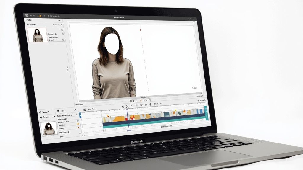 AI tool interface showing a subject's background being removed