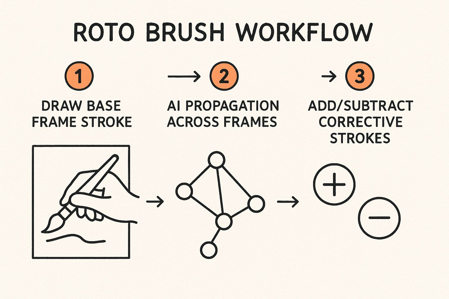 Infographic about rotoscope in after effects