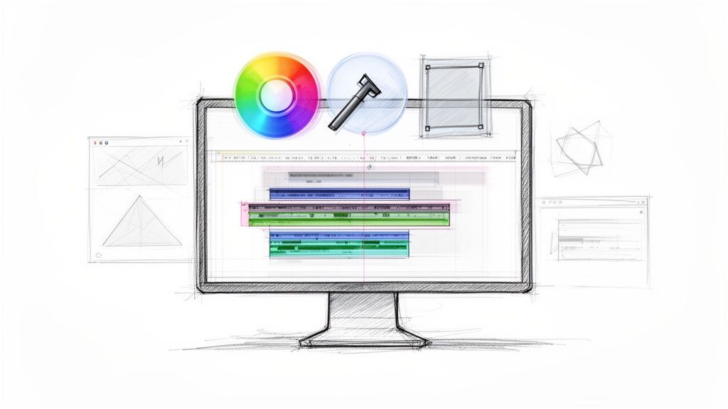 Featured image for blog post titled 'Your Guide to a Modern Video Editor With Effects'. Learn about video background remover techniques.