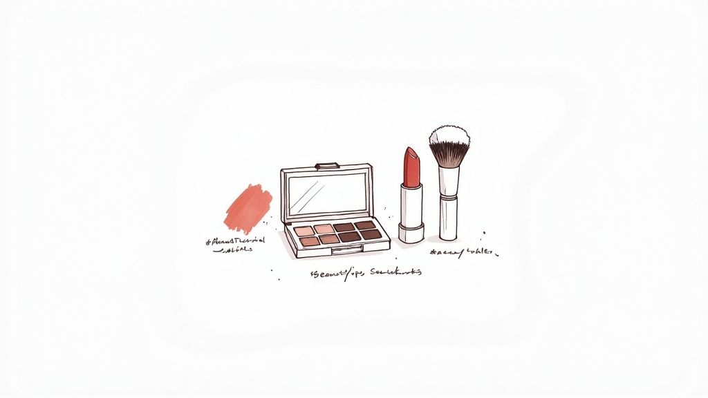 Beauty & Makeup Tutorial Hashtag Set