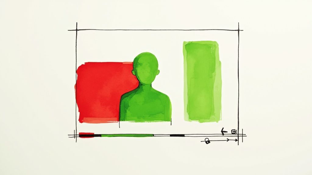 A detailed view of the Pen Tool being used to create a precise mask in After Effects.