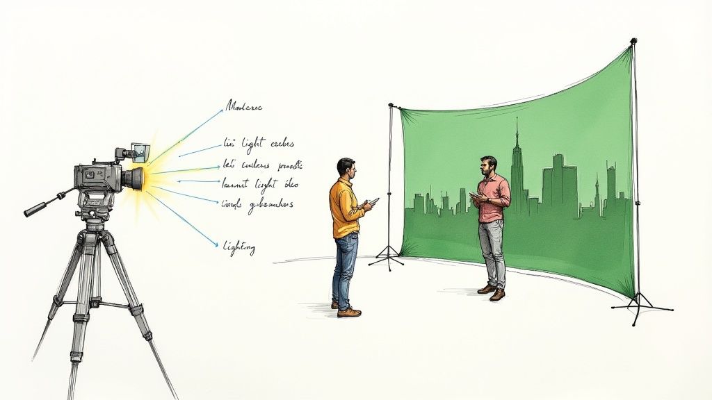 Image for blog post 'Pro Video Backgrounds for Green Screen' related to video%20compositing. Explore how to remove video background.