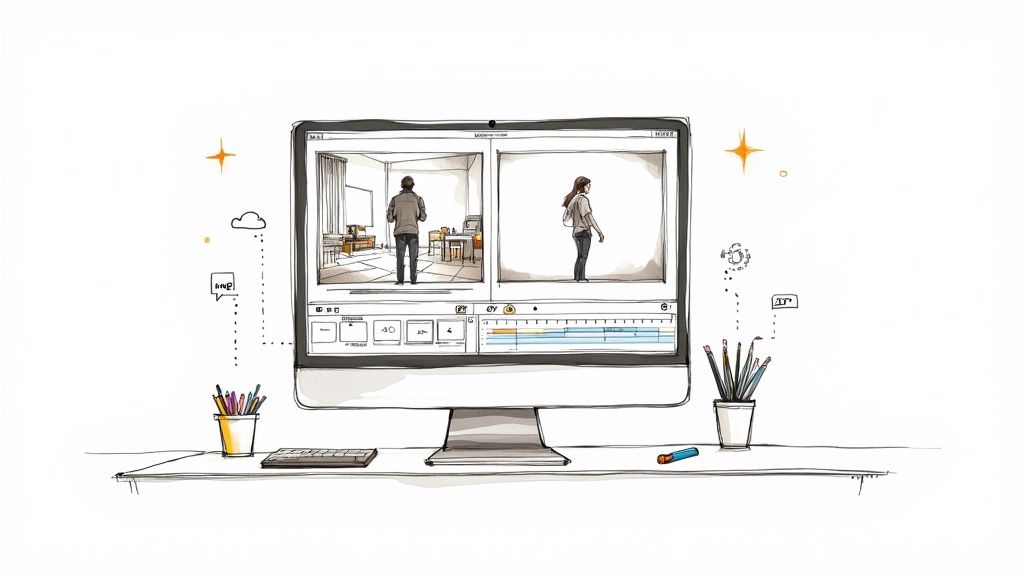 Image for blog post 'video background editor online: Quick Pro Edits in Minutes' related to video%20background%20editor%20online. Explore how to remove video background.