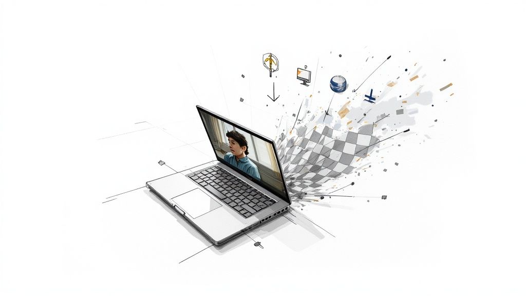 Image for blog post 'Remove Video Background Online A Practical Guide' related to ai%20video%20editing. Explore how to remove video background.