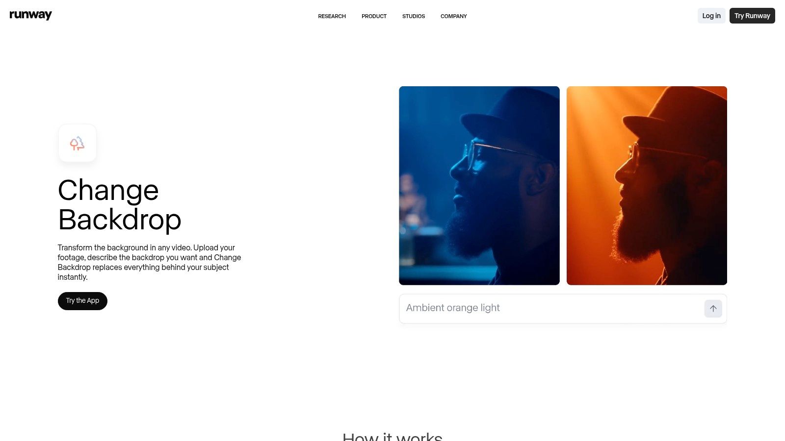 Runway – Change Backdrop / Remove from Video