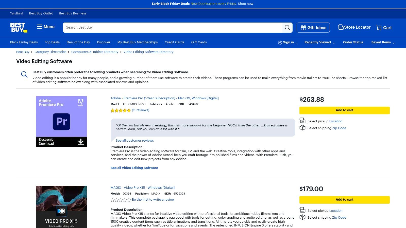 Best Buy — Video Editing Software