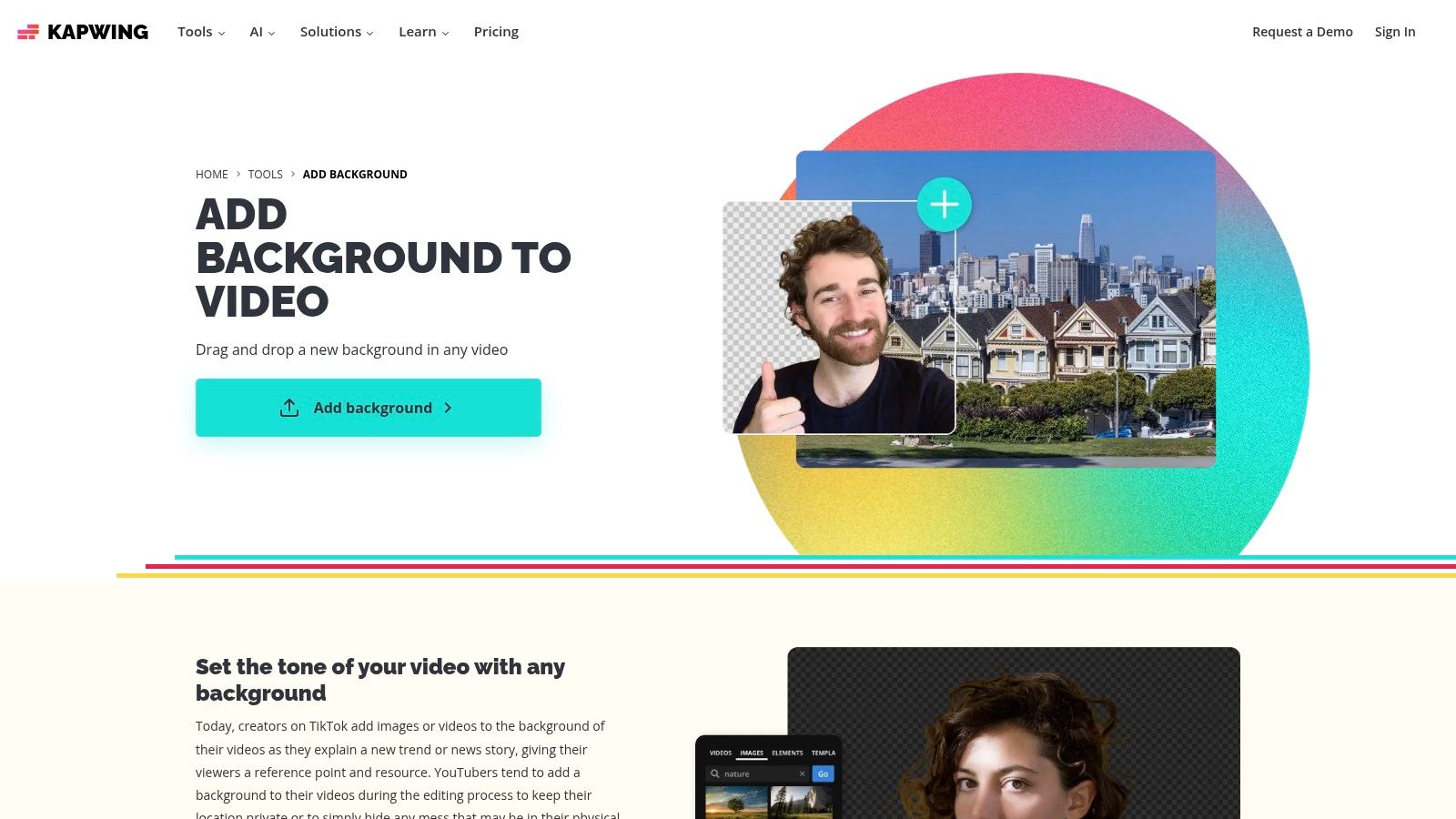 Kapwing – Remove Background effect