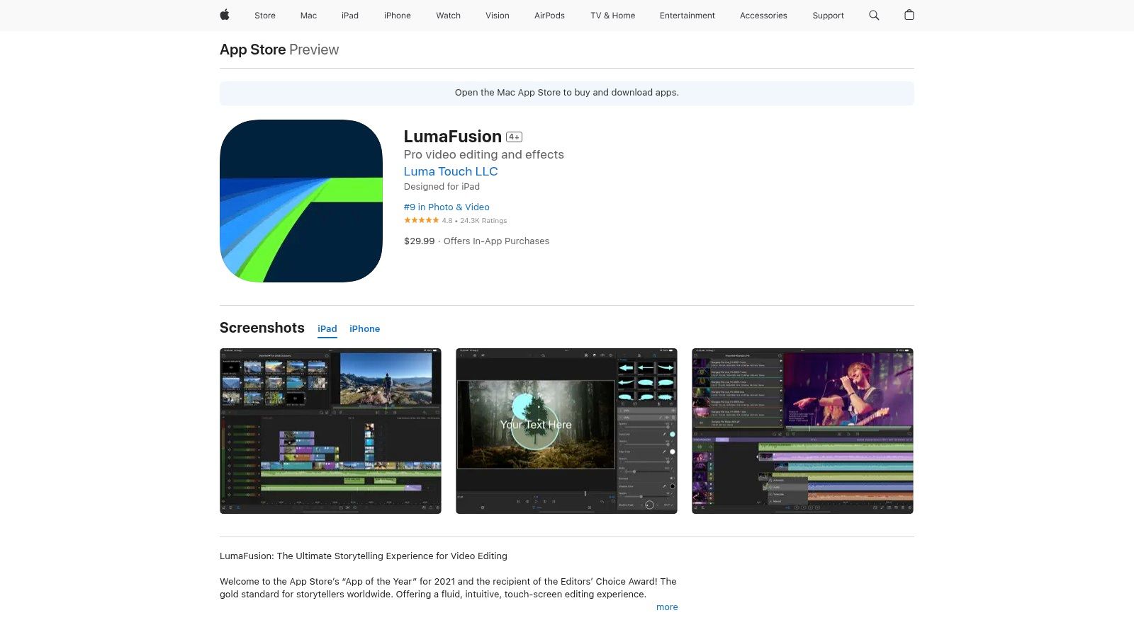 LumaFusion (App Store)