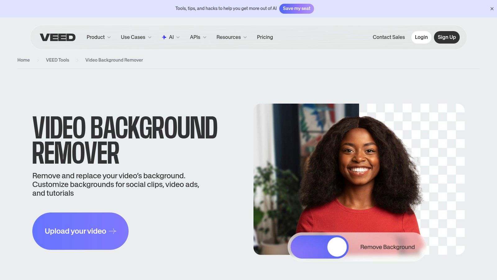 VEED.IO – Video Background Remover