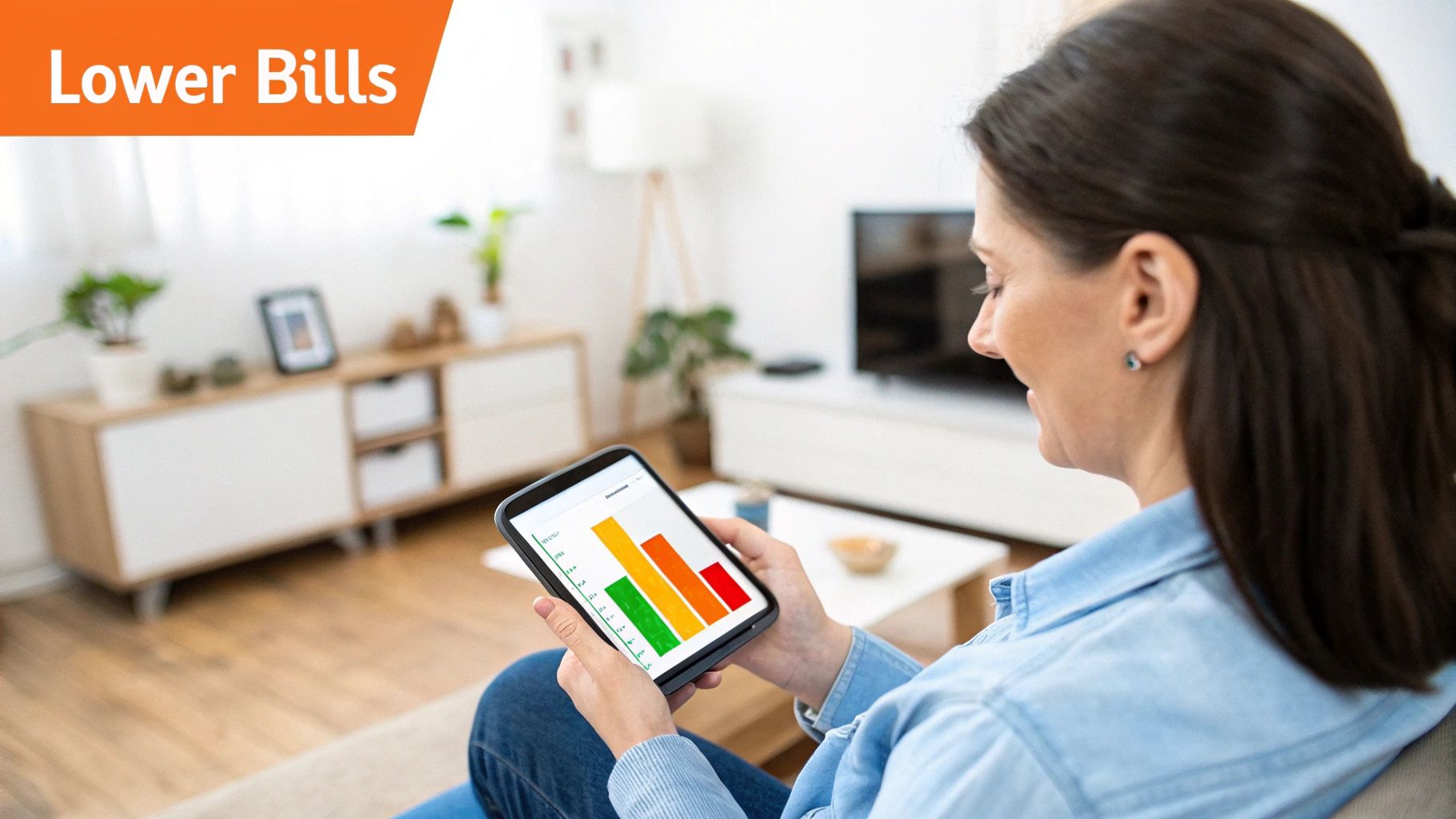 A smiling family enjoying cool air in their living room, demonstrating the comfort from a well-maintained AC unit.