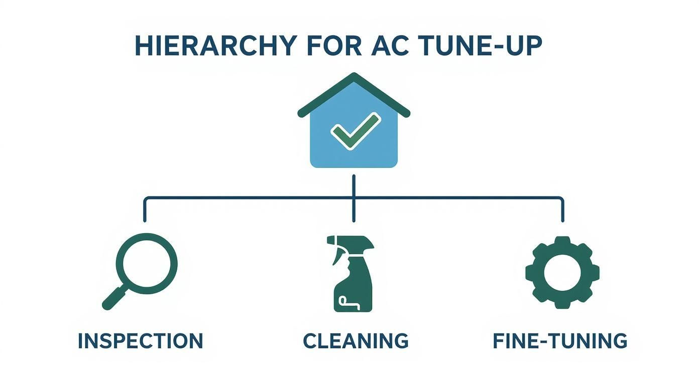 Infographic about what is an air conditioner tune up