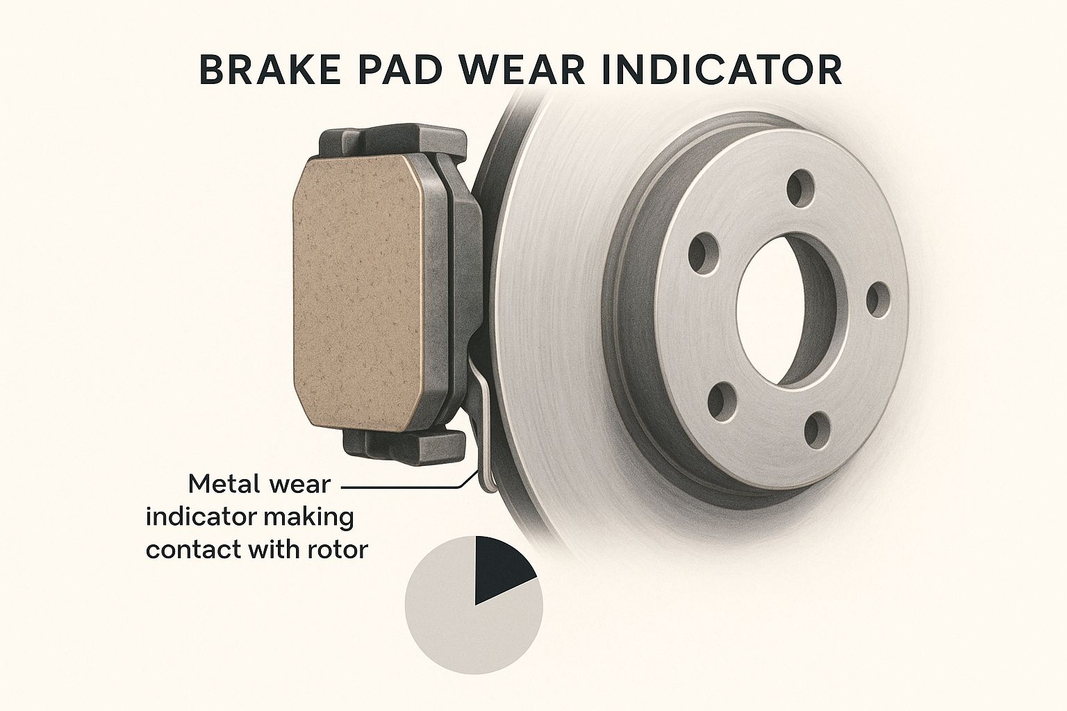 Infographic about brake pad wear indicators
