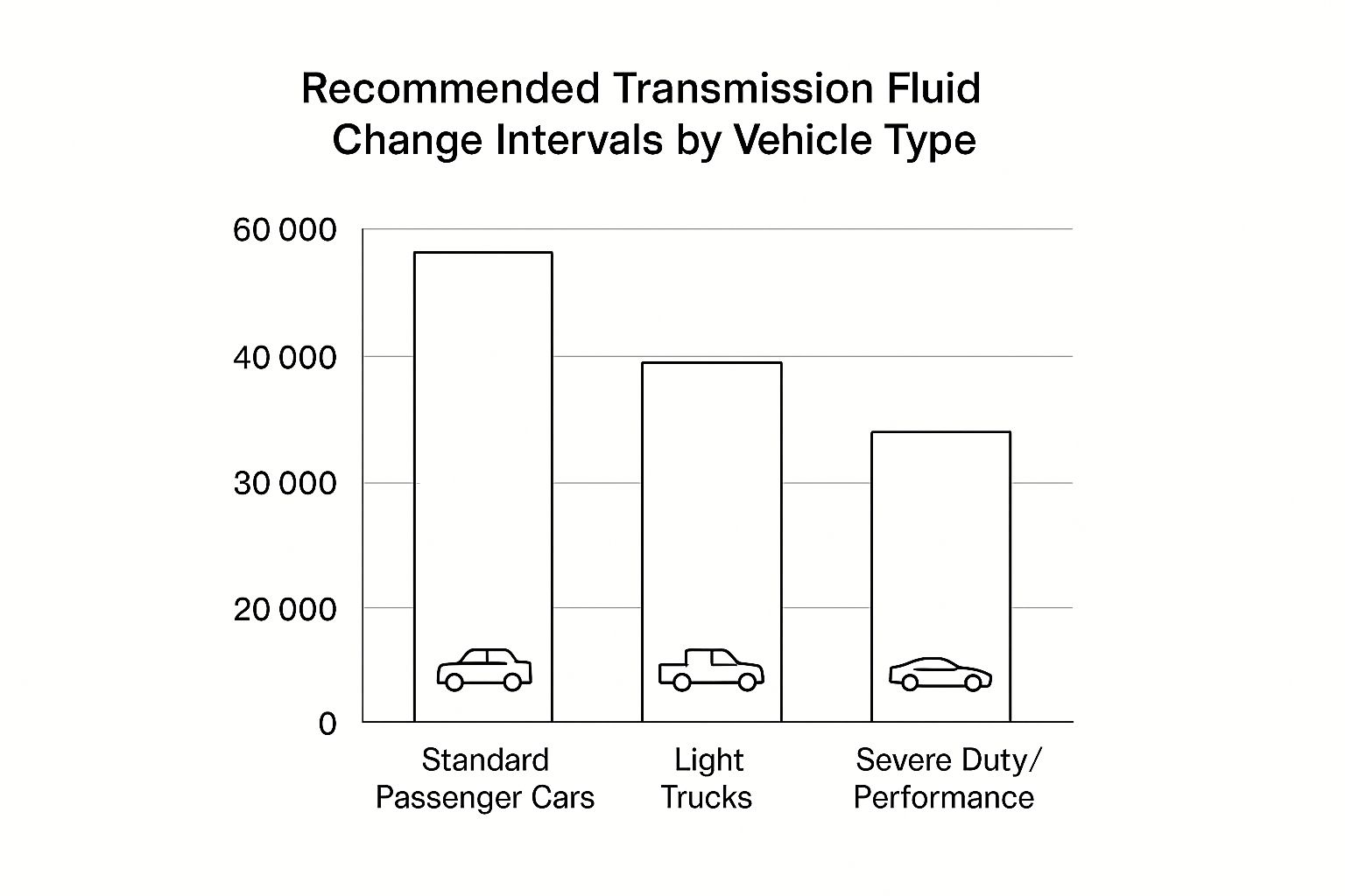 Infographic about transmission fluid change interval