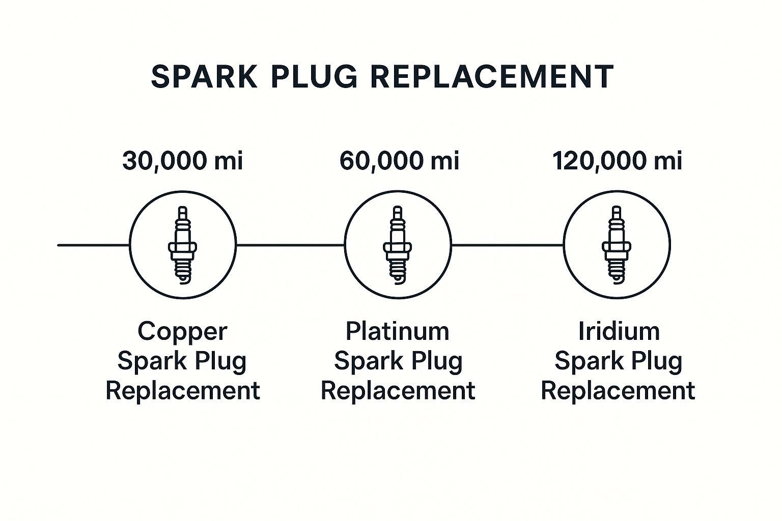Infographic showing key data about Spark Plug Replacement