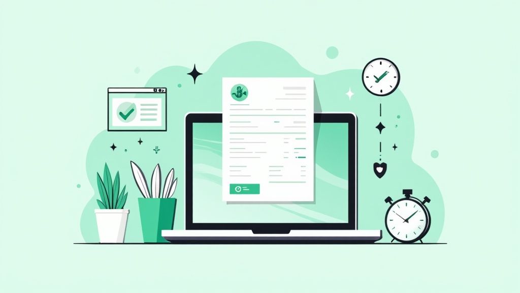A screenshot of the Mintline platform showing a clean, organised interface for managing invoices and receipts.