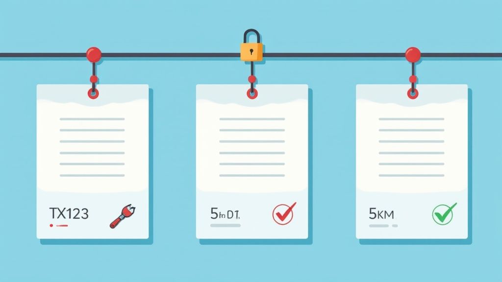 A secure vault door, symbolizing how key-value pairs build robust, auditable financial systems for Mintline.