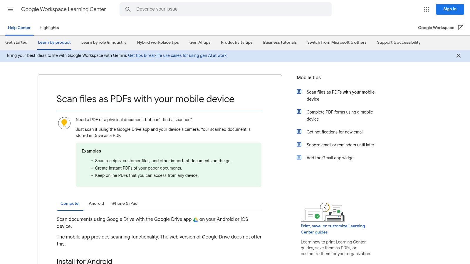 Google Drive (mobile document scanner)
