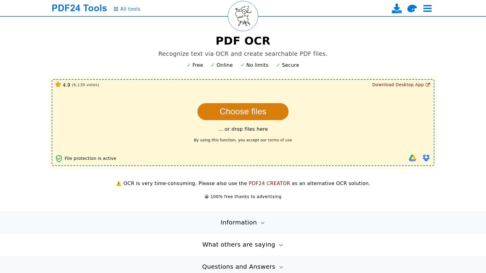 PDF24 Tools (online and desktop)