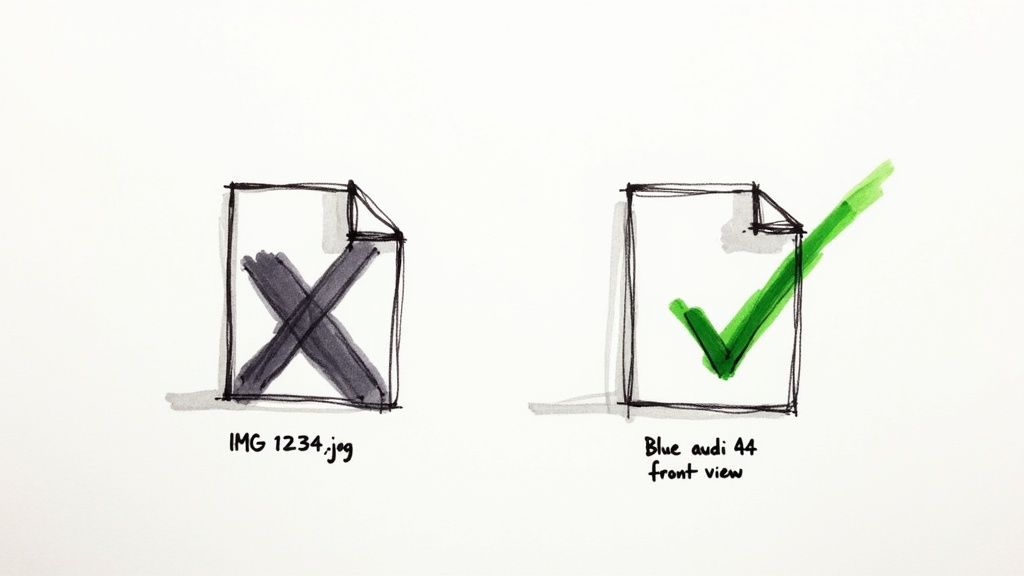 A person choosing between different image file formats like JPG, PNG, and WebP on a computer screen.