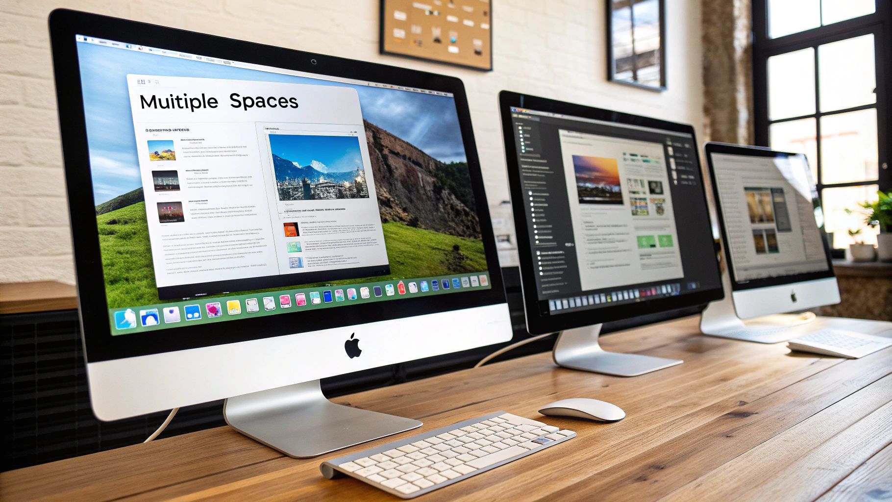 Multiple Desktops (Spaces) for Project Organization