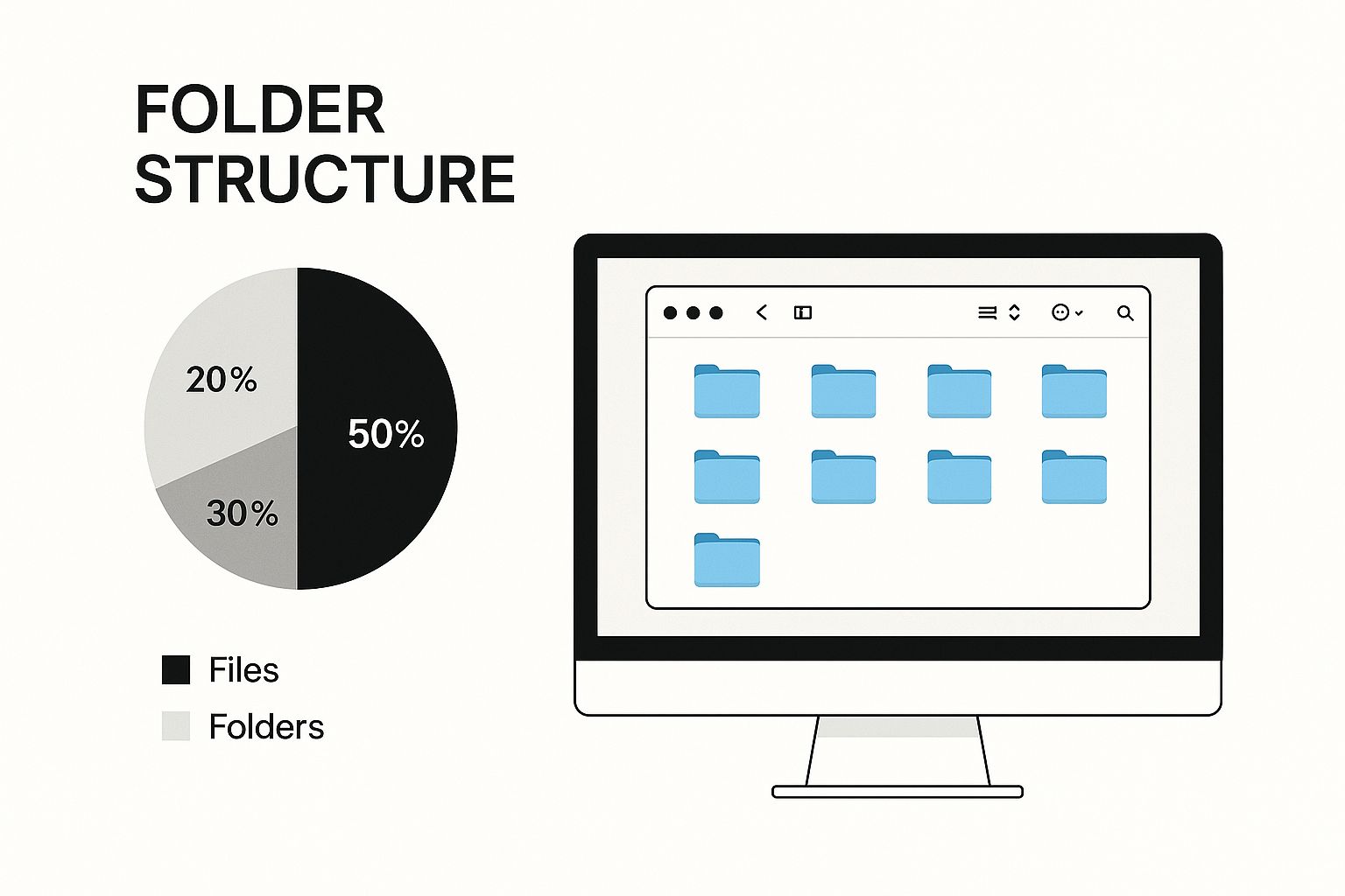 Infographic about how to organize files on mac